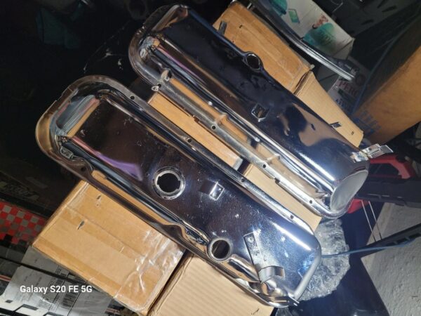 1967 NOS  corvette 427 camaro 396 l78 chrome valve covers with drippers