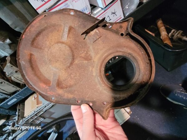 1969 l78 l89 copo 8 inch  timing cover w correct tab