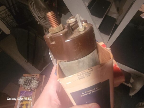 1969  1970 458 brown nos starter solenoid.delco box.