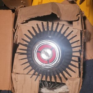 4 nos 1967 bolt on gm corrvette centers.   427 genuine in the gm boxes