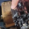 Nos z28 l78 l89 copo distributor cap w brass contacts and delco script inside in circle - Image 2