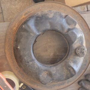 Z28 1969 air cleaner base w oem gm hose and 4 dimple flame arrestor