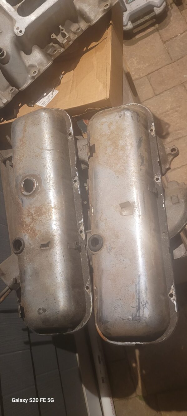1970 bb ls6 chevelle 454 w tcs valve covers ...chome. straight and very straight