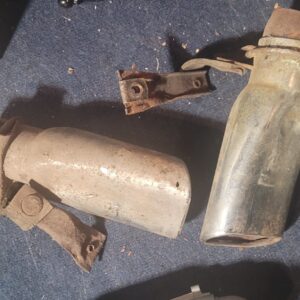 SCARCE 1969 rolled exhaust tips w gm hangers 1969, early chevelle these are scarce and imlossible to find
