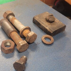 Rare 67 camaro traction arm mount bolts and spacers w rubber