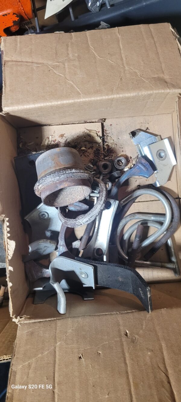 Used chambered exhaust parts from a 69 camaro  302.  Hanger parts bolts etc