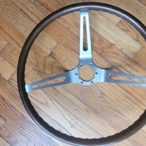 1963 64 65 66 corvette woodgrain steering wheel. Zero cracks, nice straight wheel with nice spokes.  Hard to find this nice.