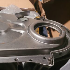 Nos gm 8 inch timing cover 69 up , w dowel hole.  A o r tab.