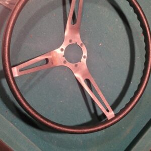 Crack free black 1963 corvette steering wheel as shown ...no reproduction part. 