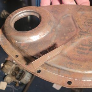 1967 NOS z28 timing cover 8 inch sp hi perf. 302 mo  Dated march 67