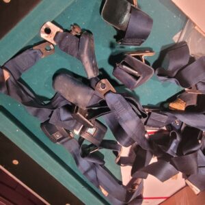 Chevelle 1970 blue belt set. Would clean up nice. Good date tags 11 14 70  march april 70 dated