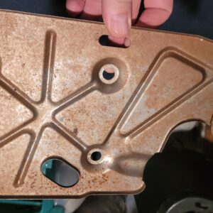 1965 up 396 427 windage tray l88 corvette nos gm. Surface discoloration  Studs available selarately
