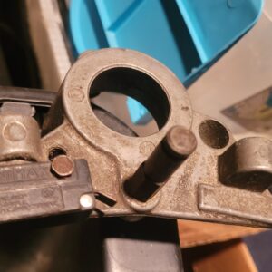 Corvette Lh 63  327 split window headlight motor bracket w 3 original mount screws and solenoid screws.