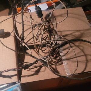 Ti 1967 corvette amplifier wiring harness.  Black harness looks great. Large white harness is good may have a splice etc. 