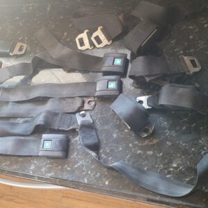 Very rare full set of nice 1969 nova seat belts, retractors, and shoulder belts....black. 
