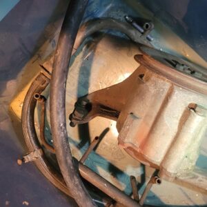 Big block smog original gm parts not repro...as shown. One nut needs to be replaced on smog rail.