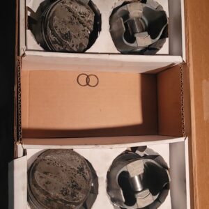 A set of original takeout pistons from a 69 302 z28 motor ....8 used. #172 part number and trw cast in the bottom