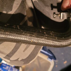 ribbed alligator hose.427  1968 1969 3x2 tri power w clamp. Scarce original. 