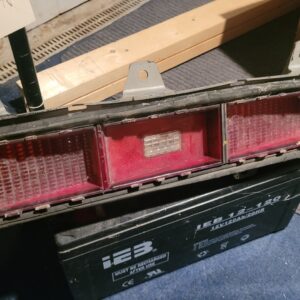 1969 brake light lens and housing camaro..good used.