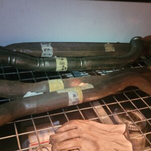 1963 corvette offroad 340 hp and fuel injection 2 1/2 inch hi perf nos exhaust pipes.