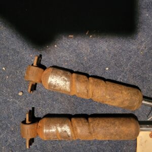 Scarce ls6 f41 dated front shocks.    3192135. 69 dated fit all ls6 and early l78 cars.with hd f41 sway bar and boxed control arms. 