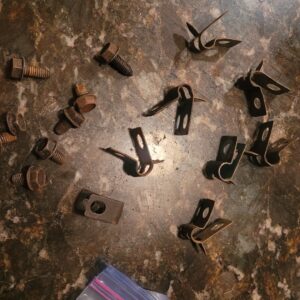 A full car set for 396 302 427 454 L78 L89 Copo and solid lifters.  Fuel line frane clips and bolts ...oem real take off parts  need these for an authentic restoration. 