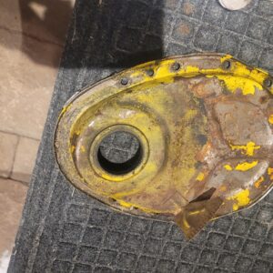 z28 camaro 1969 timing chain cover 8 inch. Dated 8th week of 1969. Mid feb 69...straight piece justvneeds cleaning tons of z28 parts and motors available.