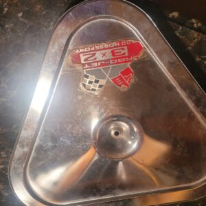 1967 400 hp and 435 tri power air cleaner as shown. Base is nice  oem screen and driver condition lid.