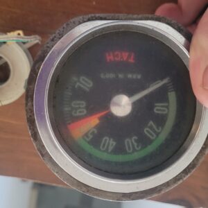 1960 vintage tachometer    nice used  almost 70 yr part corvette