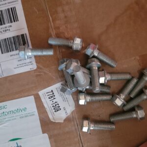 1965 up intake bolts nos gm  set 16 big block 396 427 65 66 67 w aluminum intake corvette and others.  May have slight discoloration as ahown but not used.