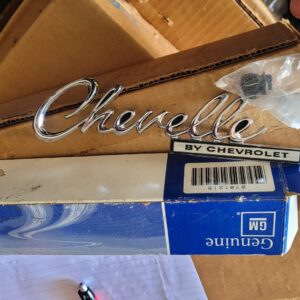 1969 chevelle nos rear emblem in gm box