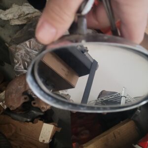 Remote mirror. Mopar e body 1970 lh ..part # inside cast. 