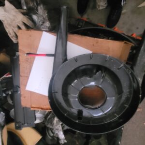 Air cleaner 1965 corvette 250 and 300 hp w factory air conditioning  rare low production.   Offset base to clear compressor.