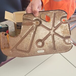 Big block corvette 396 427 454 nos windage tray for trap door oil pan .