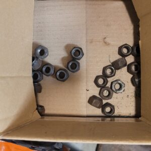 A set of assembly line lug nuts. Came of a set of rims on a 69 camaro.