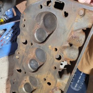 1965 may 65 big block head. May 65 date. First year 396 block came out big block. #206. 