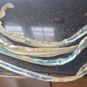 Nos mint set of wheel well moldings  not repros put in gm wrappings.  These appear unopened in the gm plastic. Set of 4 w correct early part numbers. 