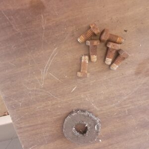 6 transmission side cover muncie bolts. Oem take outs.  Cones with a transmission magnet from same muncie. 