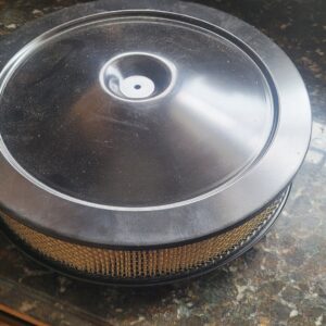 Black 396 corvette air cleaner w white silk screen.  3 pc ..one year only part. 