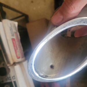 1963 1964 stainless steel exhaust bezels corvette rh and lh....pair.