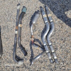 Nos set of 5 chevelle chambered exhaust pipes.  Unbelievable find as shown  several used and nos sets available 