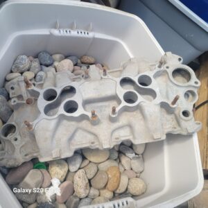 1956 to 1961 2x4 gm intake 283 aluminum dual quad....nice original