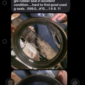 1969 copo z28 flange and gm rubber seal in excellent condition. Hard to find good used seals