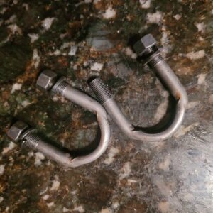 1970 rear end front yoke straps for driveshaft. Ls6 ls5. Pair w 3 nuts and washer
