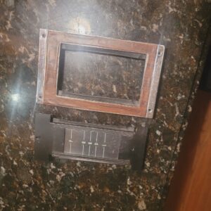 Console 2 piece 68 69 ? Camaro insert plates.  Auto trans. Scratches and wood grain needs replaced.  Also included is the indicator w lense.  No repro wrong color ....35.00 for all.