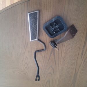 Kickdown pedal assembly  68 to 72 oldsmobile cutlass 442...5 pieces as shown , switch etc