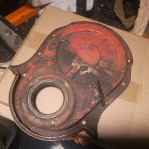 Timing cover no dowel pin. 8 inch needs cleaning.  Been sitting forever. Cheap.