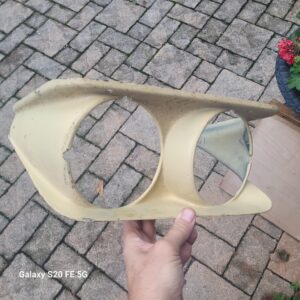1968 up corvette headlight bezel..one owner. I thimnk this was on a 68 to 70 b but unsure.