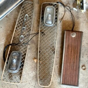 1967 GTO  grilles, lamps and console woodgrain door..gto 389. Nice original parts all for one price