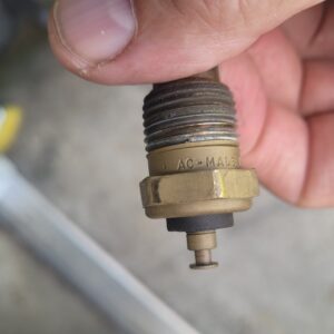 Ac tri power 1967 temp send assembly line correct....ac script as required by judging. Reads accurate not 15 degrees off like the repops...nice piece 427 3x2.